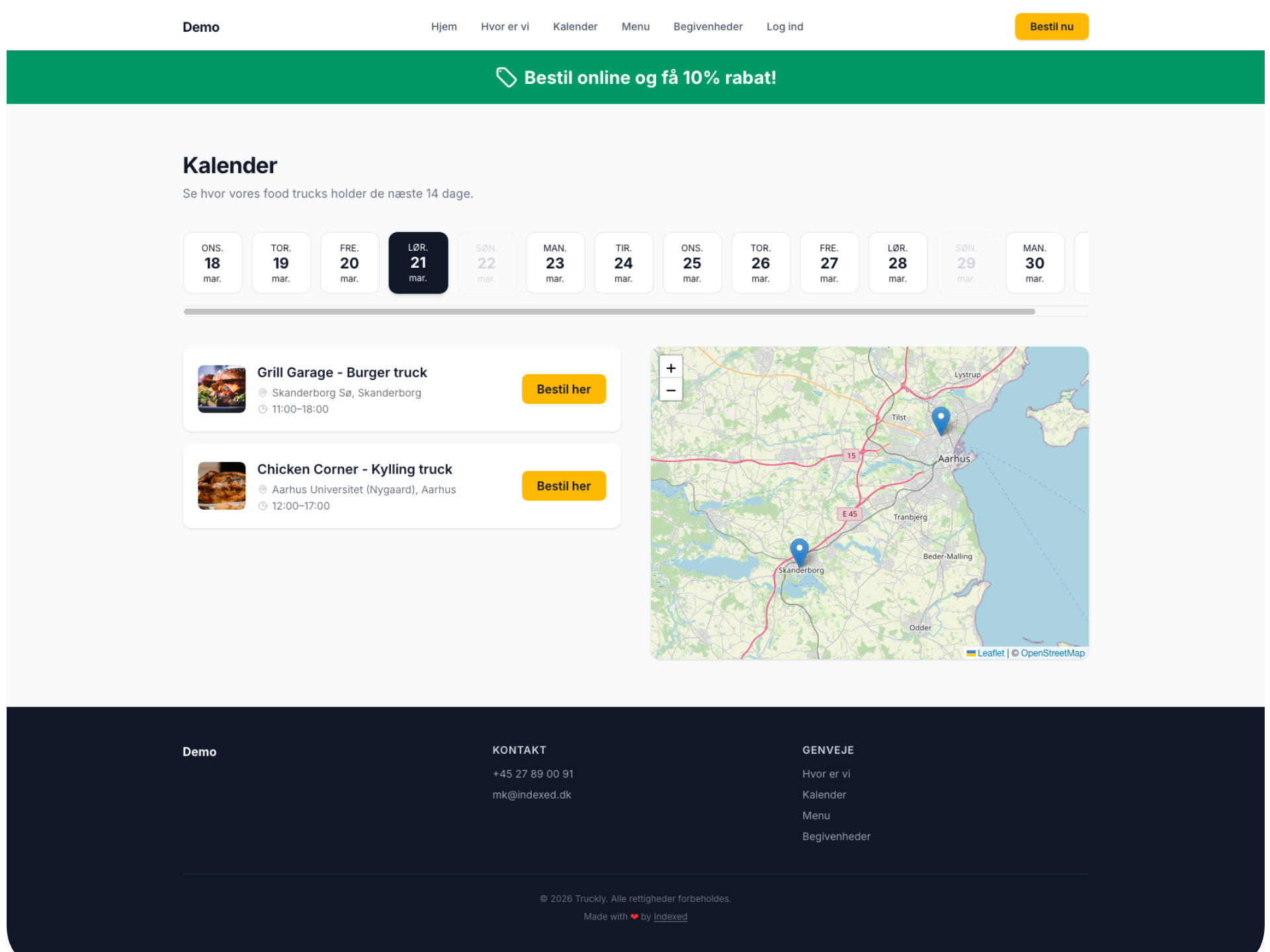 Truckly platform – kalender og bestillinger samlet ét sted